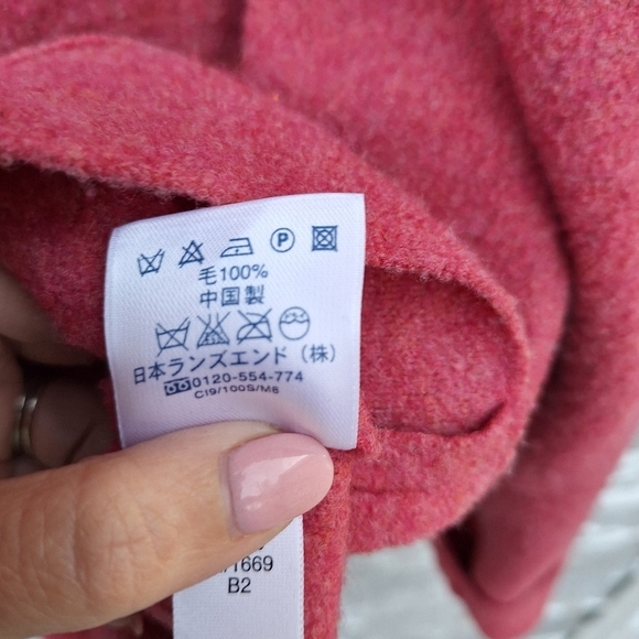 🌟 Lands End Wool Sweater Cardigan Size 12 - Picture 6 of 7